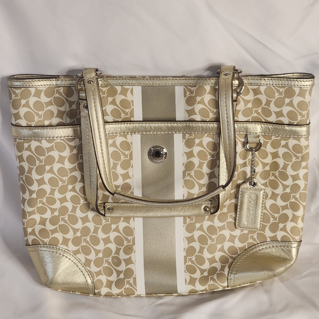 Elegant Gold And Cream Tote Bag